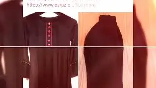 Miles of styles 2 piece black suit with beautiful mirror embroidery work (in red color) for women