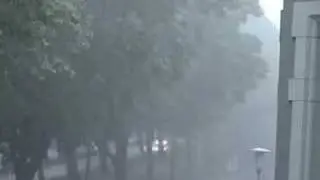 Severe Thunderstorm hits German Town