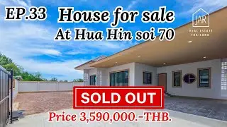 EP.33 Single house for sale in Hua Hin Soi 70 Located in a community area Price 3.59 MB.