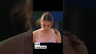 U18 most beautiful long jump athlete.