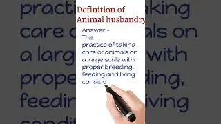 what is Animal husbandry?/#shorts/#definition