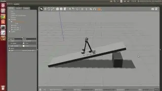 Passive Dynamic Walker Simulation in Gazebo