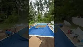 Liner installed In 38 seconds #poolliner #poolremodel #poolrenovation