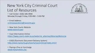 Accessing Justice During COVID-19: New York City Criminal Courts