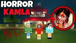 The Story Of Minecraft HORROR KAMLA With Shinchan 😨