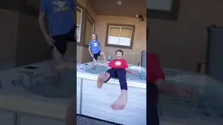 Kade Falls Into Hot Tub #shorts