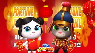 Talking Tom Gold Run Fortune Festival - Lucky Angela vs General Tom (Gameplay #681)