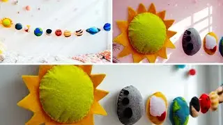 DIY Felt Solar System 🌌 Craft for Kids 🚀🪐 | Solar System Wall Hanging Planets | Space Learning Craft
