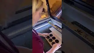 Making Atlanta skyline Wooden Magnetic Bottle Openers with my Mira 7 Aeon Laser