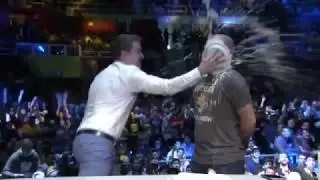 MOSES GETS A PIE TO THE FACE