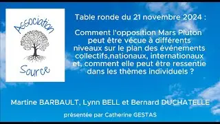 Association Source - Table ronde du 21 novembre 2024 sur l'opposition Mars-Pluton