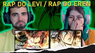 CASAL REAGE 2 em 1 Rap do Levi (FLASHBEATS) / Rap do Eren (ANIRAP) / REACT ANIME RAP
