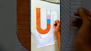 3D U Art english language #new #shortvideo #art #short 97999ws