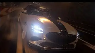 Stanced Genesis G70 drifting in Tokyo TRAFFIC |TORRENTIAL RAIN and crashes | Gran Turismo 7 antilag