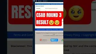 csab round 3 result | csab result | #nit #csab #jee #counselling #iit #nitsurat #jeemains #csab2025