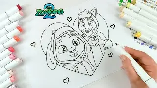 DISNEY Zootopia 2 Coloring Pages / How to Color Nick Wilde, Judy Hopps Family