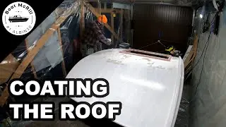 Gelcoating the fiberglass boat roof- Doghouse roof ep12