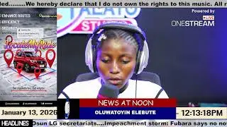 NEWS AT NOON - Live via OneStream Live #onestreamlive