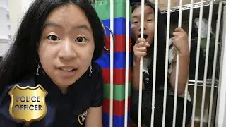 Pretend Play Police LOCKED UP Kaycee in NEW JAIL Playhouse