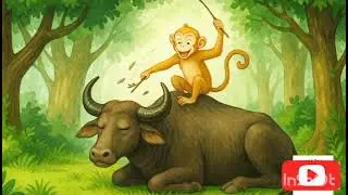 The Foolish Monkey and a Gentle Buffalo! Moral stories for kids