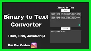 Binary to Text Converter with JavaScript || D. CoDeS || #code #coding #javaScript