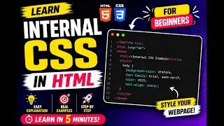 How to Use Internal CSS in HTML | CSS for Beginners (2026) 🚀