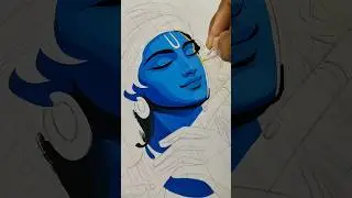 Shree krishna Drawing 😍 #shorts #trending #krishna #shreekrishna #drawing #art #painting