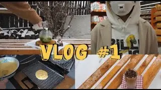 [HOME CAFE] Coffee & Matcha / waffle Recipe / mini vlog