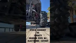 2021 Polaris RZR XP4 Turbo Stock Exhaust VS Trinity Header Pipe W/ Electronic Cutout.