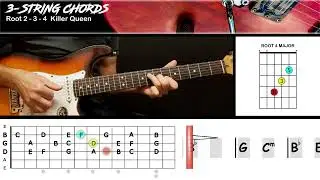 Killer Queen - Queen | GUITAR LESSON | Triads Chords