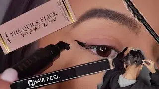 QUICK FLICK EYELINER STAMP + HAIRFEEL FINISHING STICK - TESTING INSTAGRAM PRODUCTS