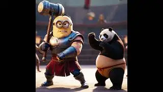 Clash of Titans: Minions vs. Kung Fu Panda &ndash; The Ultimate Showdown! #Minions #Panda #EpicFight #