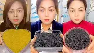 Chinese Color Ice Eating ASMR Mukbang Show #14