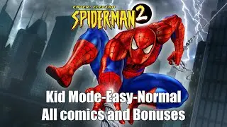 Spider-man 2: Enter Electro Комиксы на сложностях (Кид мод, Легкая, Средняя) и все бонусы