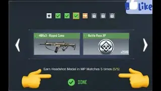 Call Of Duty Mobile Earn Headshot Medal in MP Matches 5 times