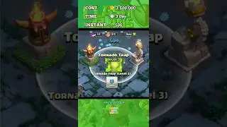 UPGRADE Tornado Trap to Lvl 3!! - Clash Of Clans #clashofclans #tornadotrap