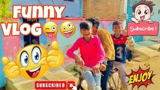 Ye kya ho gya aaj😱😨 dosto ke saath full mastii🤪😜 1 cycle per 3 sawar🤣😁 #subscribe #supportme #10k