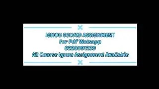 DTS IGNOU SOLVED ASSIGNMENT / WATSAPP PDF 8228091239