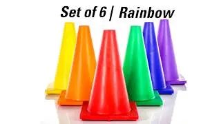 Soft and Pliable Rainbow Rubber Cones