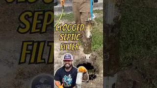 Clogged outlet filter caused the septic tank to overflow! #shorts