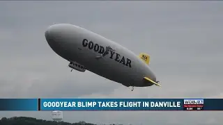 Goodyear Blimp Takes Flight in Danville