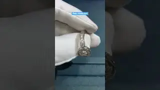 Copper Coin Ring, White Gold