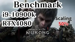 【Benchmark】黒神話：悟空 RTX4080 + i9-10900k　Black Myth: Wukong　DLSS2