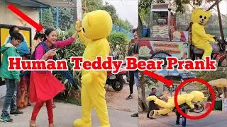 Human Teddy Bear Prank On Public 🤣🔥|| Crezy Reaction 🤣🔥||sd teddy funn 🐻