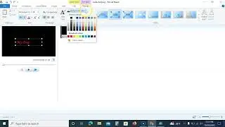 Creating a Title in Movie Maker