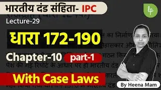 Section 172 to 190 of Ipc in hindi | with case laws | explained