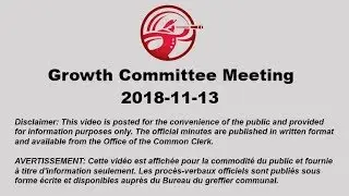 The City of Saint John - Growth Committee Meeting 2018-11-13