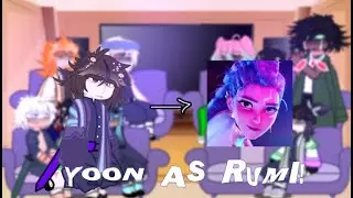 ‧₊˚♪ Hashiras React to Yoon as Rumi   𝄞₊˚⊹ // GN // VEJAM A DESC!! // Malühz