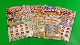 SAT. BIG GAME 244: MONOPOLY WEEK FOR LIFE FL Lottery Scratch Tickets
