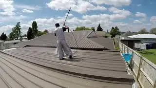 Water blaster is an effective way to quickly clean Roof